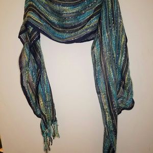 Blue and Green Scarf